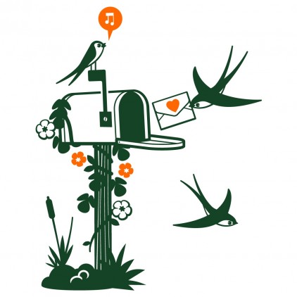 vinilos infantiles naturaleza animales campo buzón