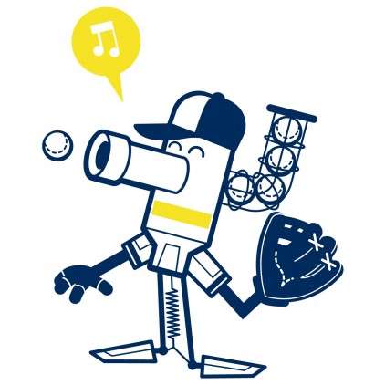 stickers enfant garçon robot sport lanceur