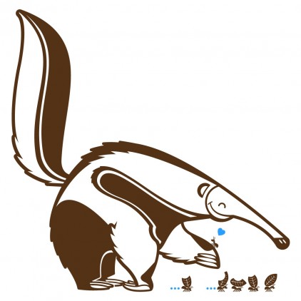 anteater rain forest jungle kids wall decals