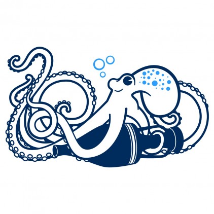 sticker enfant fonds marins pieuvre