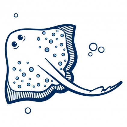 big stingray underwater world kids wall decal