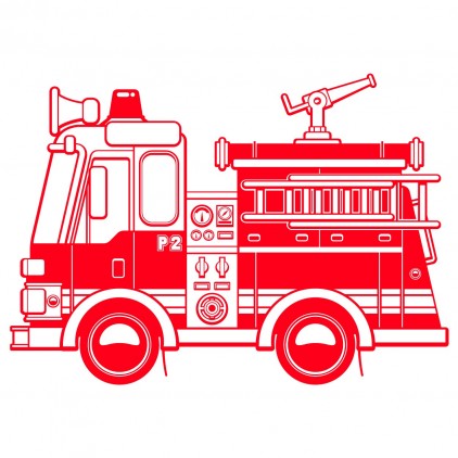 vinilo infantil transporte camión de bomberos xl