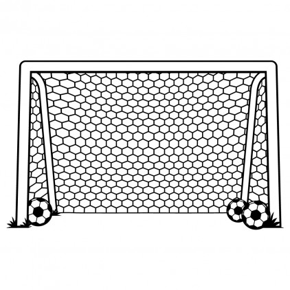 sticker enfant football sport cage de foot xl