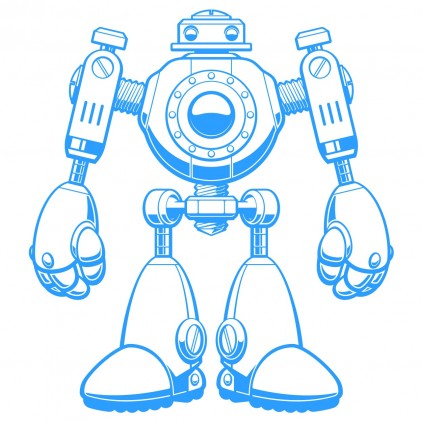 sticker enfant robots xl