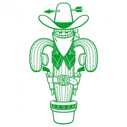 sticker enfant shérif cowboys xl