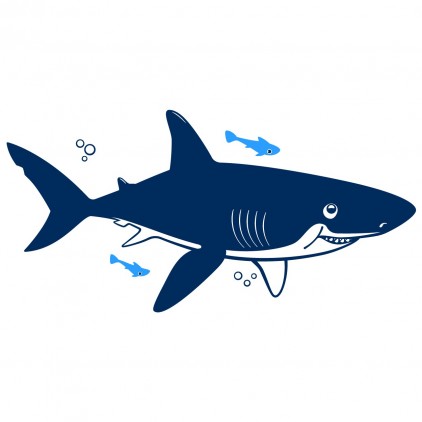 shark XXL underwater world kids wall decal