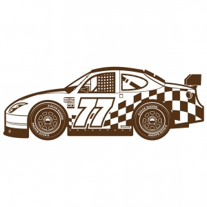 Sticker voiture course