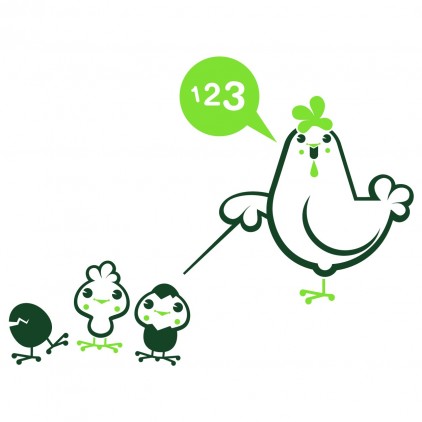 stickers enfant animaux ferme maman poule
