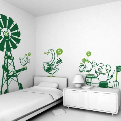 kit stickers enfant animaux ferme