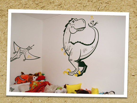 E-GLUE GIANT WALL DECALS // dinosaur time themed pack for kids room