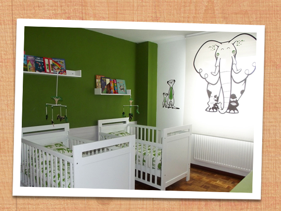 Baby wall decals by E-Glue, savanna wall stickers for kids room