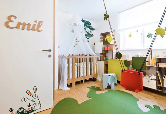 children's room with e-glue stickers