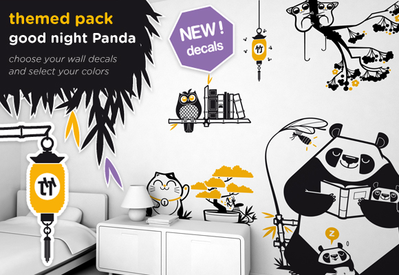 panda kids wall decals