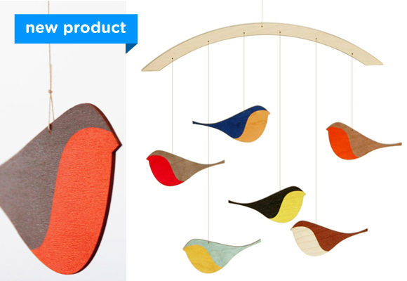 bird baby wooden mobile