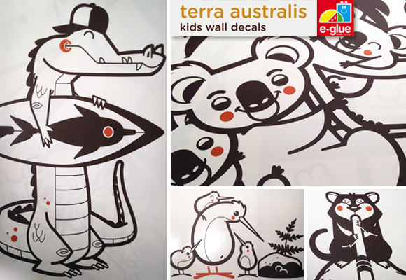 australia theme kids wall stickers by e-glue