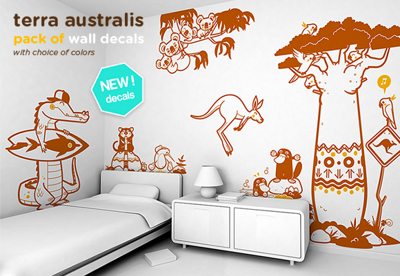australia kids wall decals
