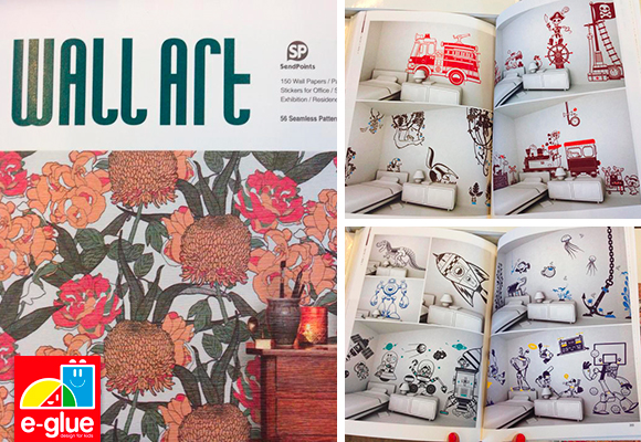 les stickers e-glue dans la publication Wall Art