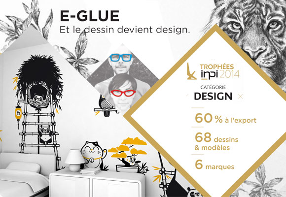 e-glue kids wall decals, talent INPI 2014 category Design