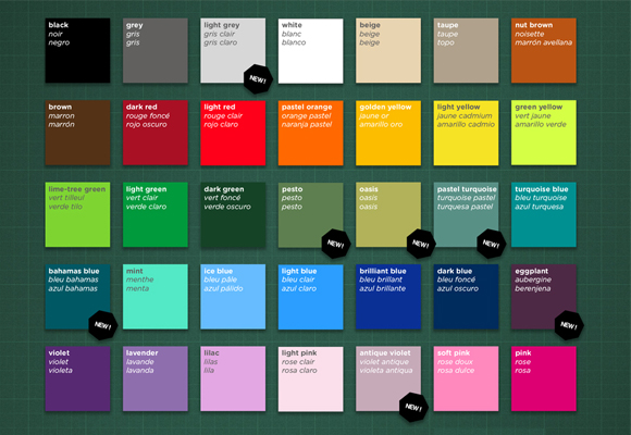 MUESTRARIO DE COLORES PARA VINILOS INFANTILES E-GLUE