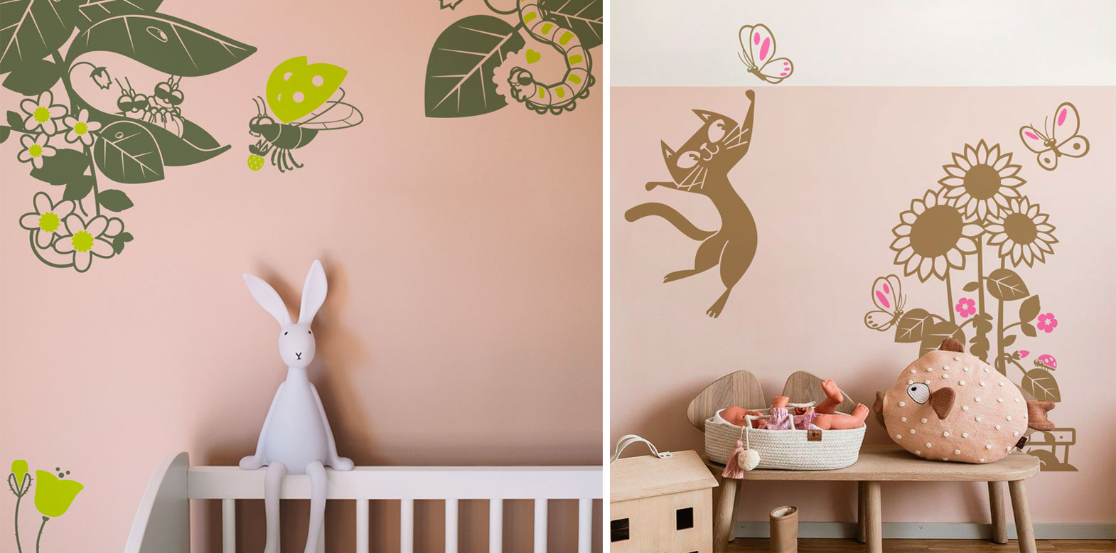 E-Glue wall decals for kids room theme nature