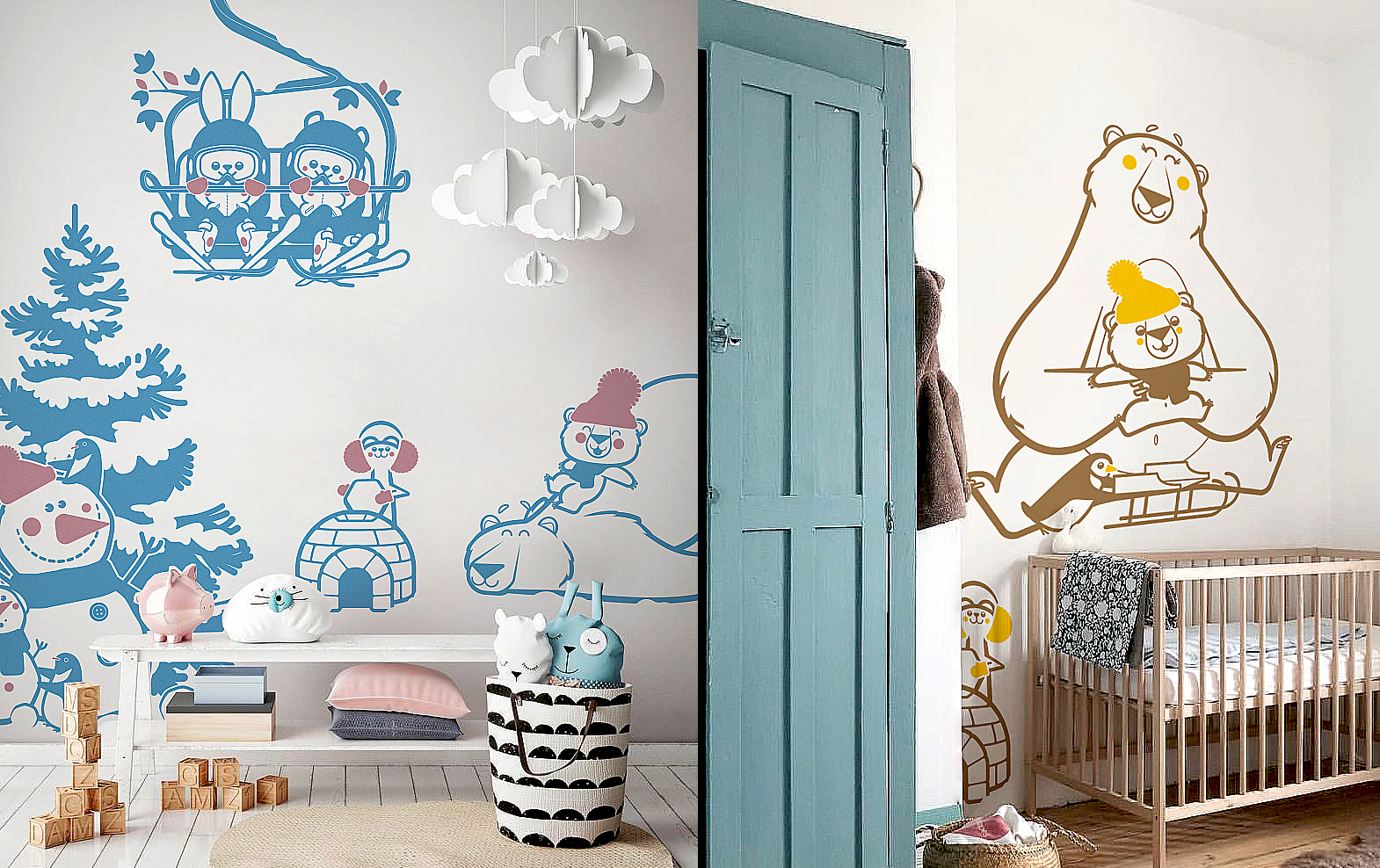 Stickers Enfants E-Glue : Des Stickers Muraux pour Chambre de Bébé