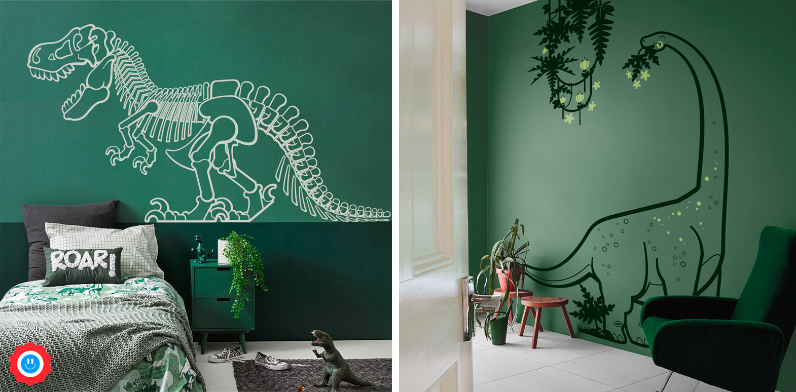 vinilos infantiles dinosaurio por E-Glue Design