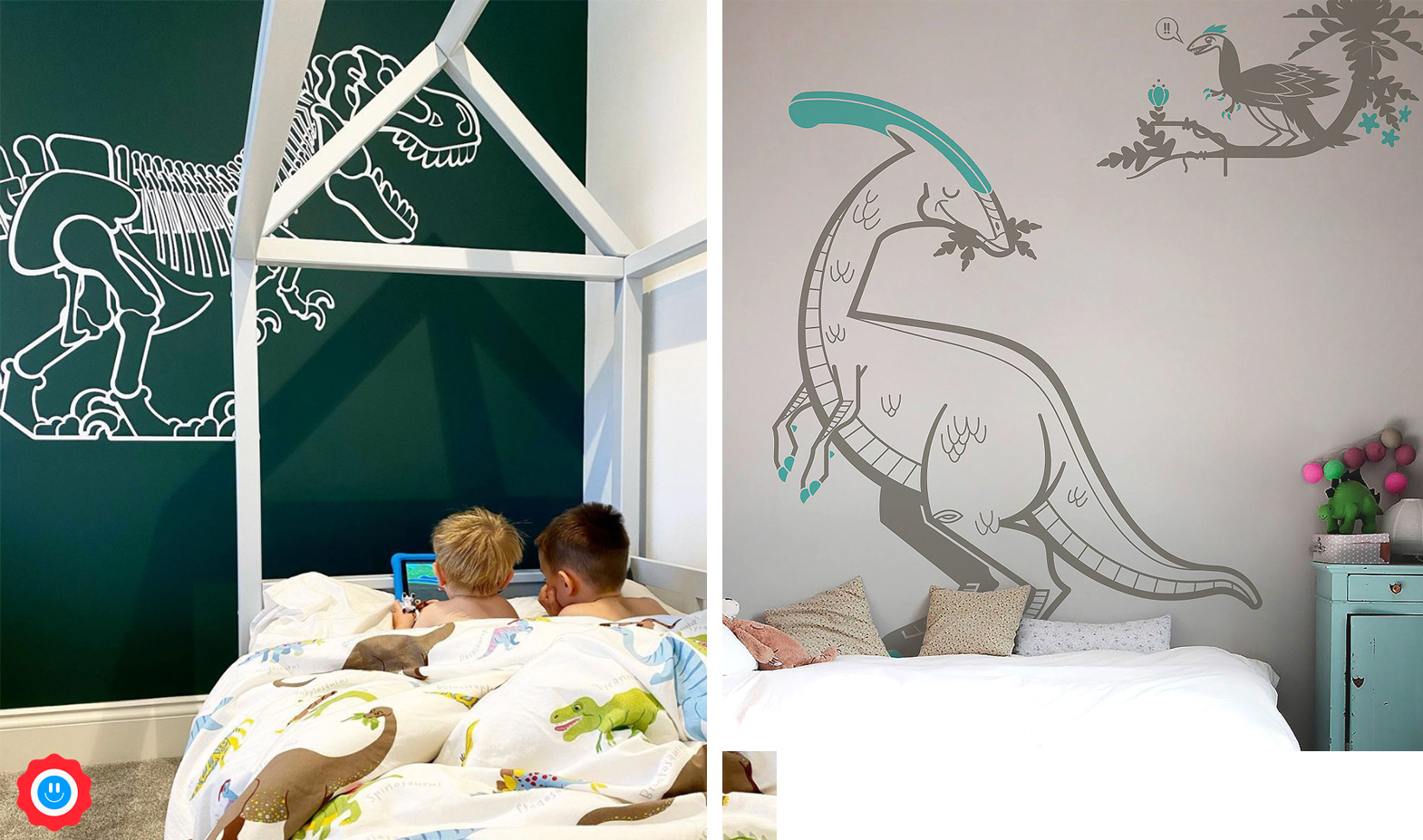 stickers dinosaure t-rex pour chambre enfant par E-Glue Design