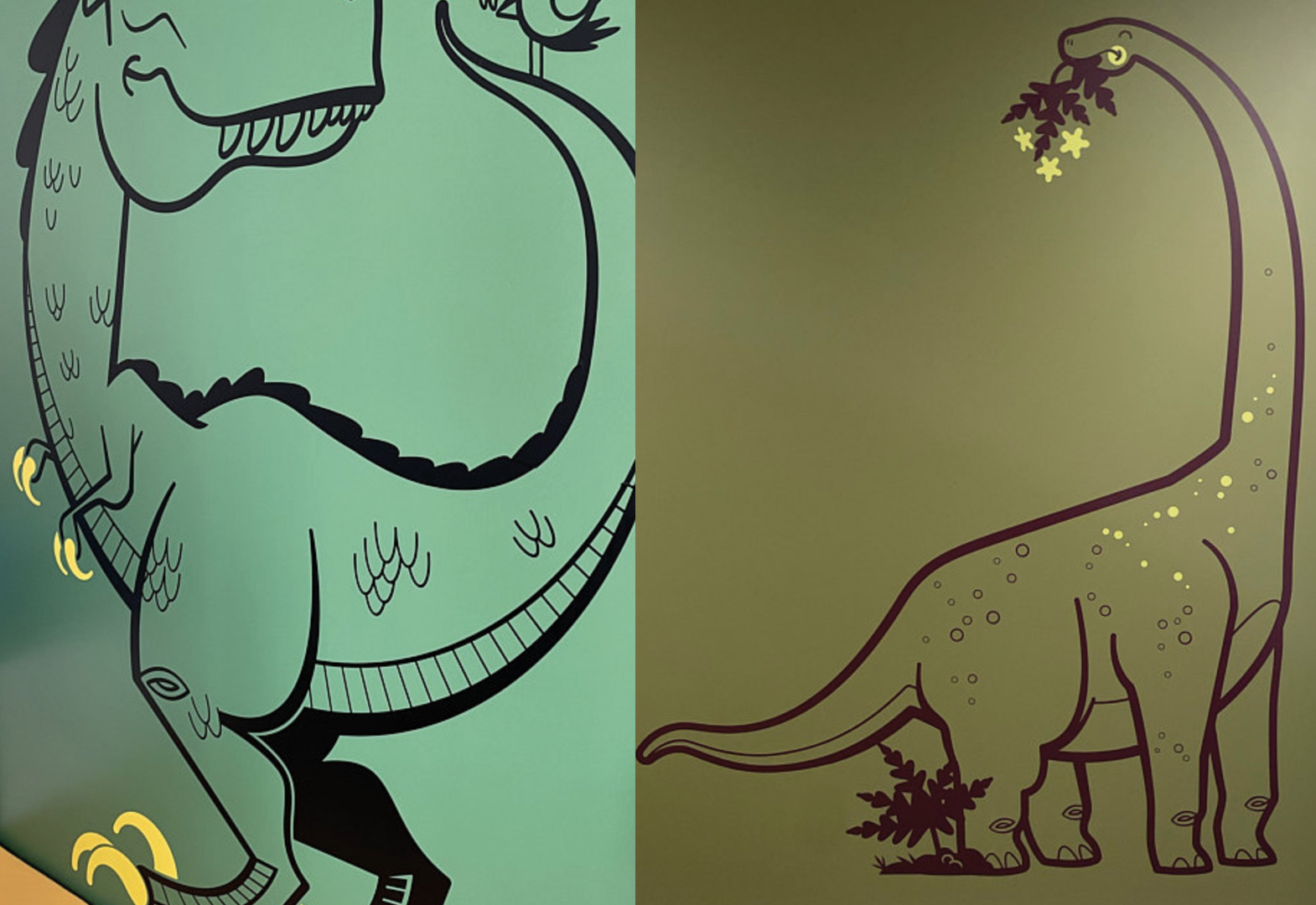 dinosaur wall decals by E-Glue Design