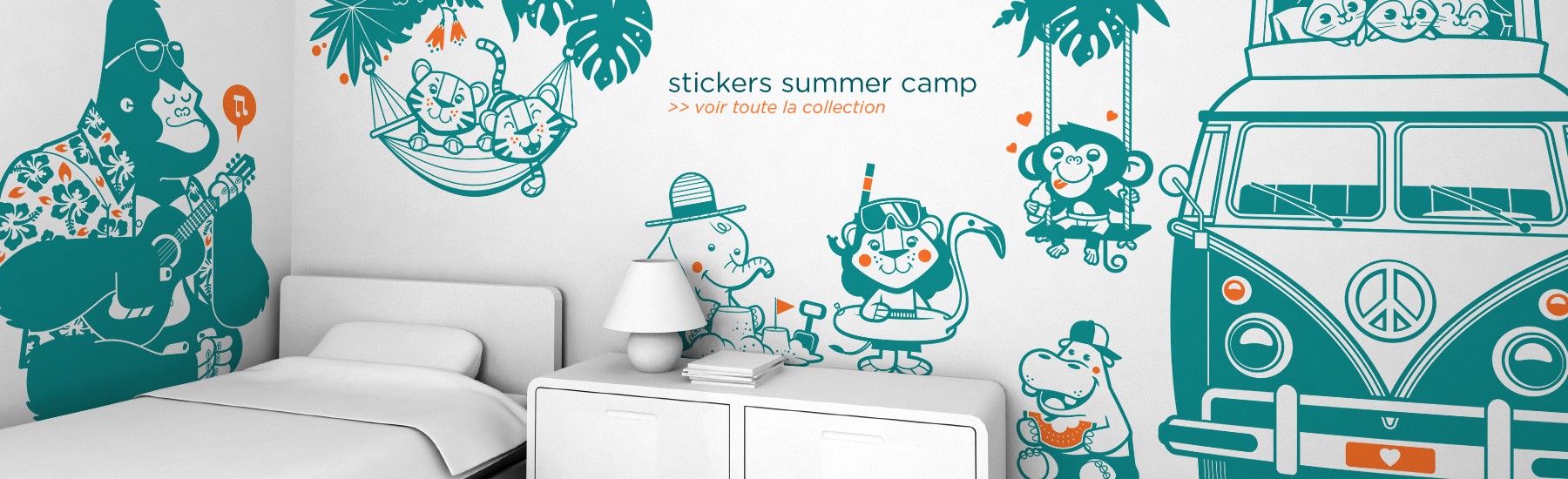 stickers animaux summer camp