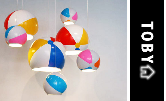 TOBY SANDERS // beach ball lamps