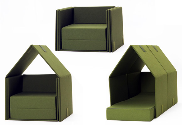 PHILIPPE MALLOUIN for CAMPEGGI // tent-sofa for children