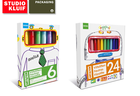 STUDIO KLUIF for HEMA // fun felt-tip pens for kids