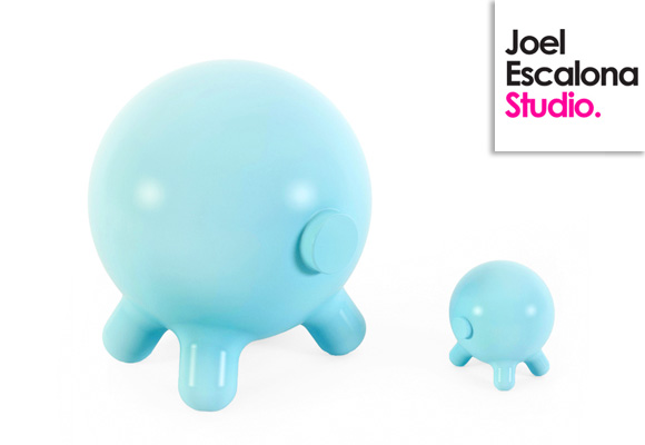 JOEL ESCALONA STUDIO for GRUPO HeWI // poggo stool toy in light blue