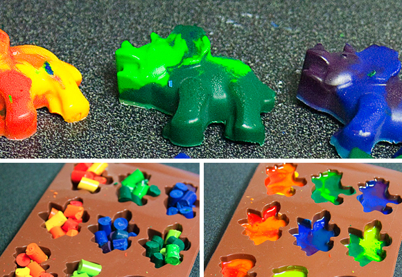 DIY // making dinosaur crayons