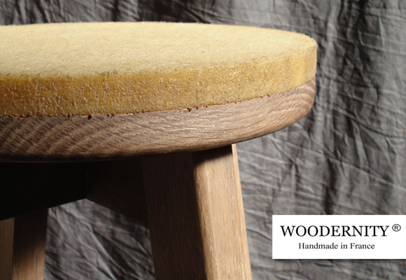 WOODERNITY // wood and rubber crepe stool