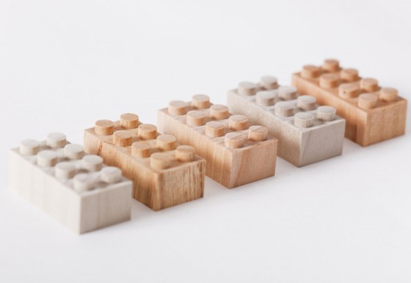 wooden lego bricks