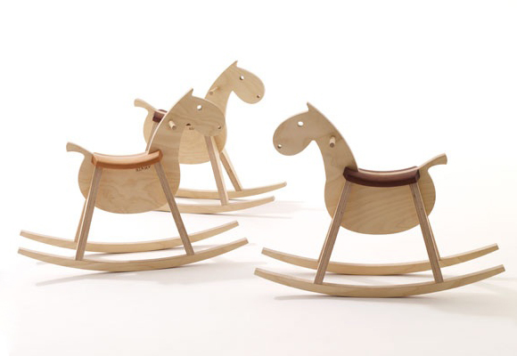 mustang kids rocking horse