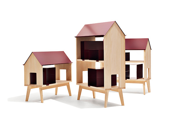 Library, house-shaped furniture for children's room by Thomas Bentzen