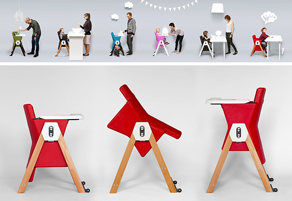 chaise haute évolutive Hilo pour bébé par Age Design