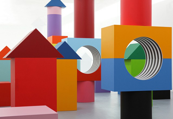 children's playground for the Madre Museum by Daniel Buren and Patrick Bouchain