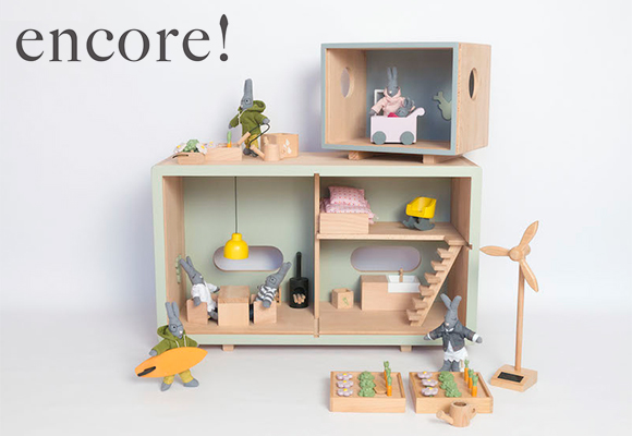 wooden ecological toys, houses, furniture by French brand Encore !